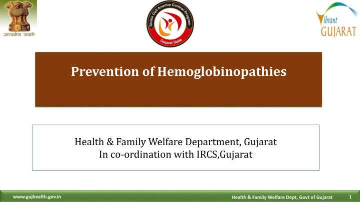 prevention of hemoglobinopathies