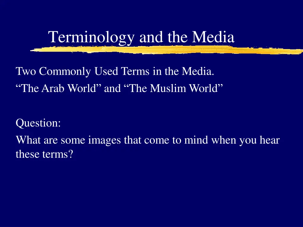 terminology and the media