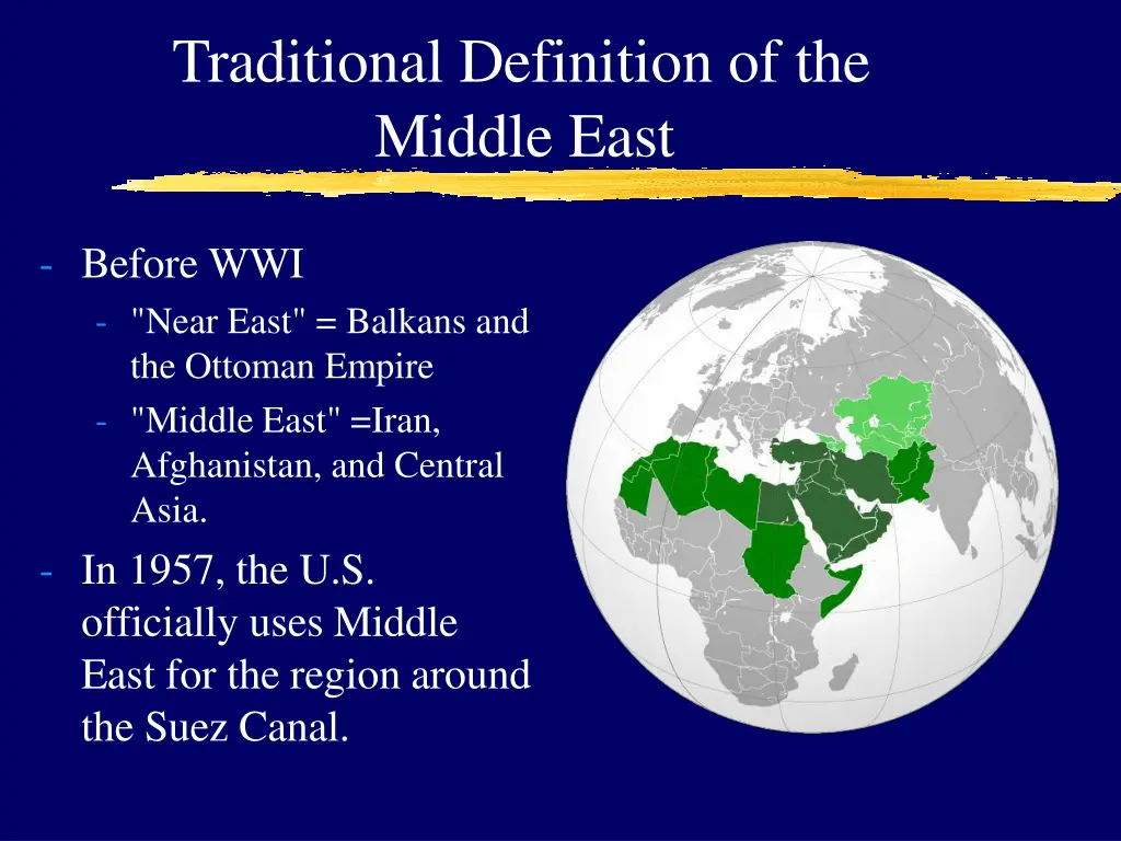 traditional definition of the middle east