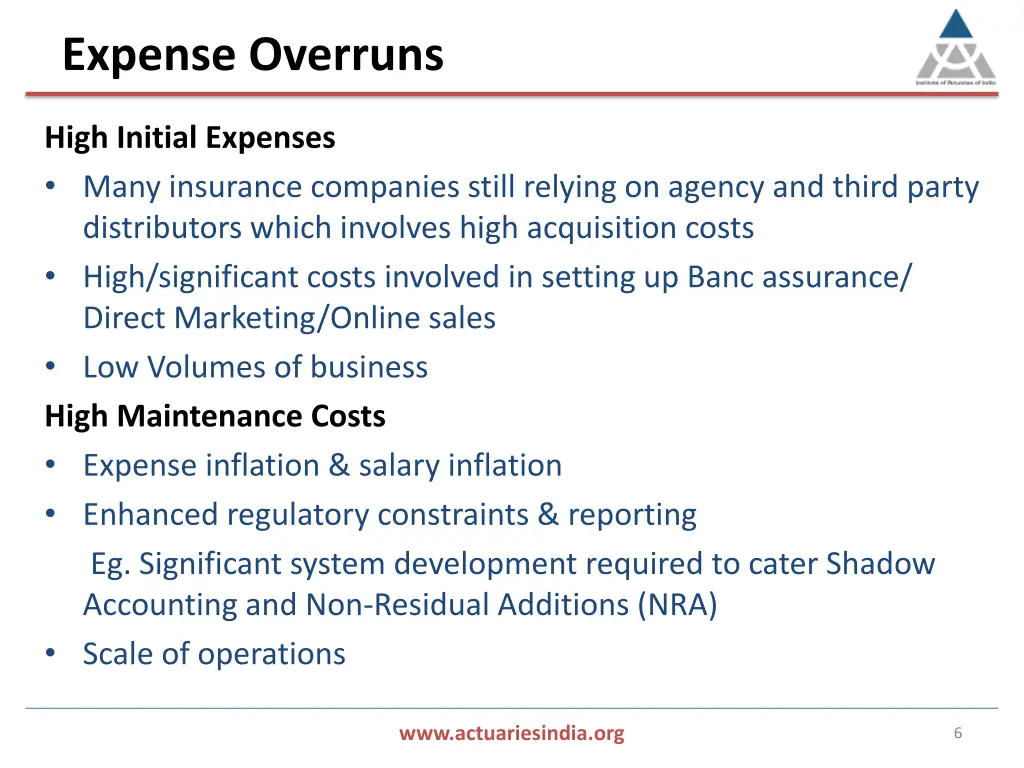 expense overruns