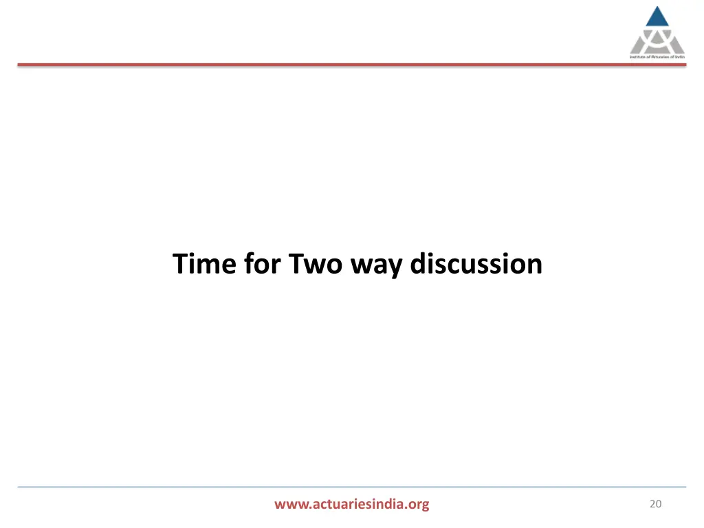 time for two way discussion