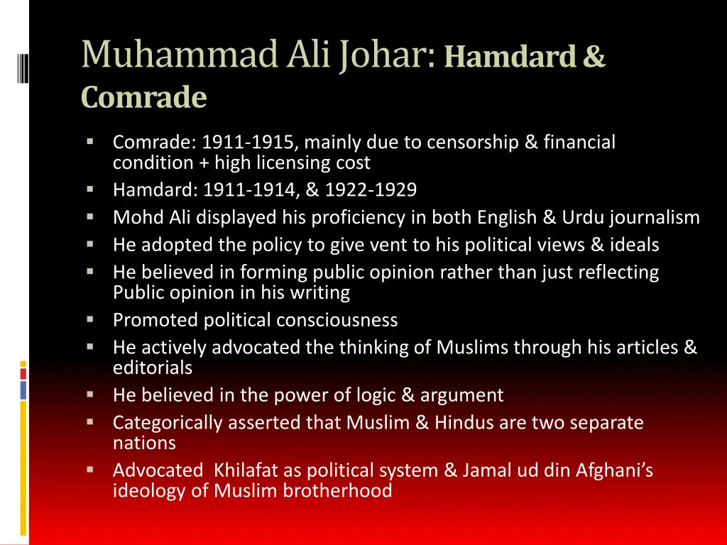 muhammad ali johar hamdard comrade