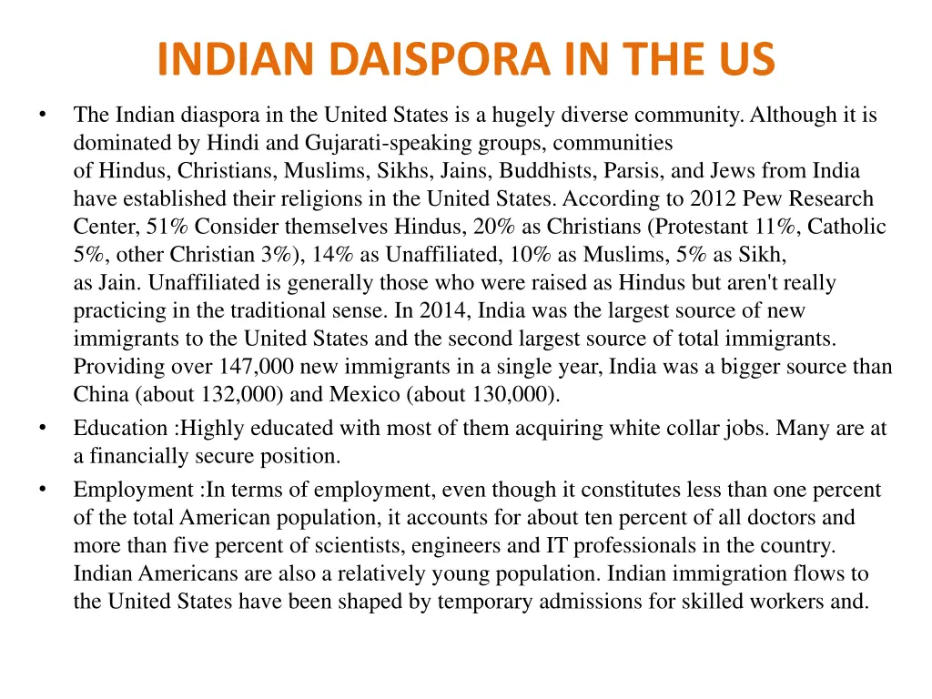 indian daispora in the us