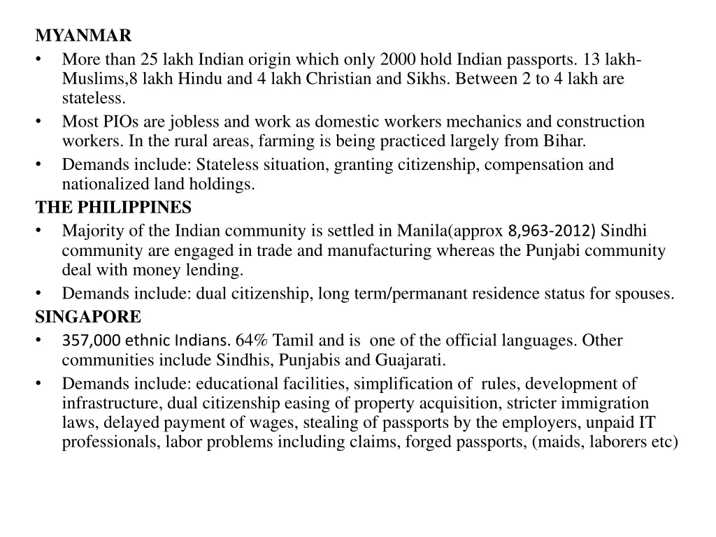 myanmar more than 25 lakh indian origin which