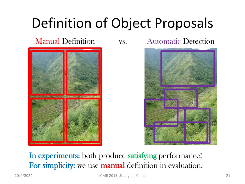 definition of object proposals