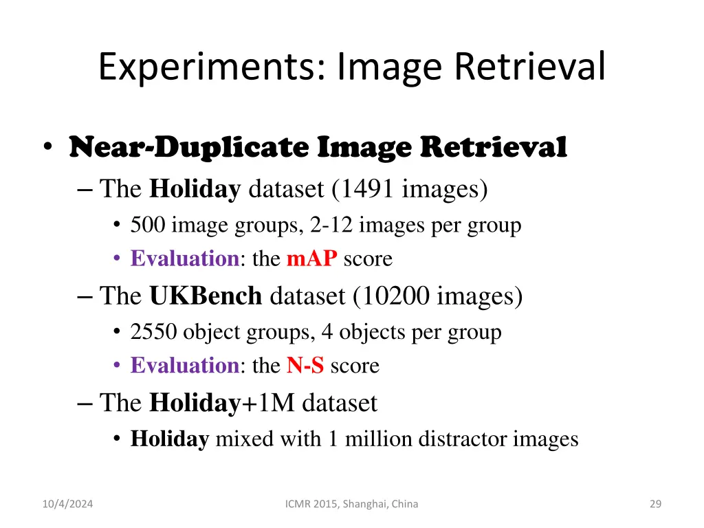 experiments image retrieval