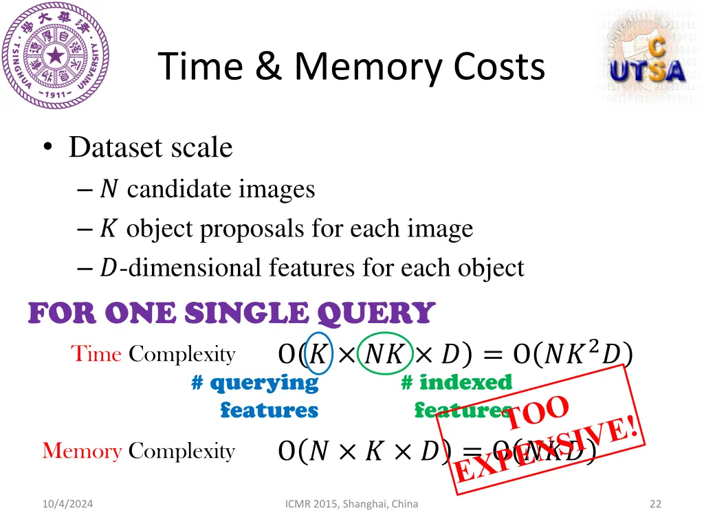 time memory costs