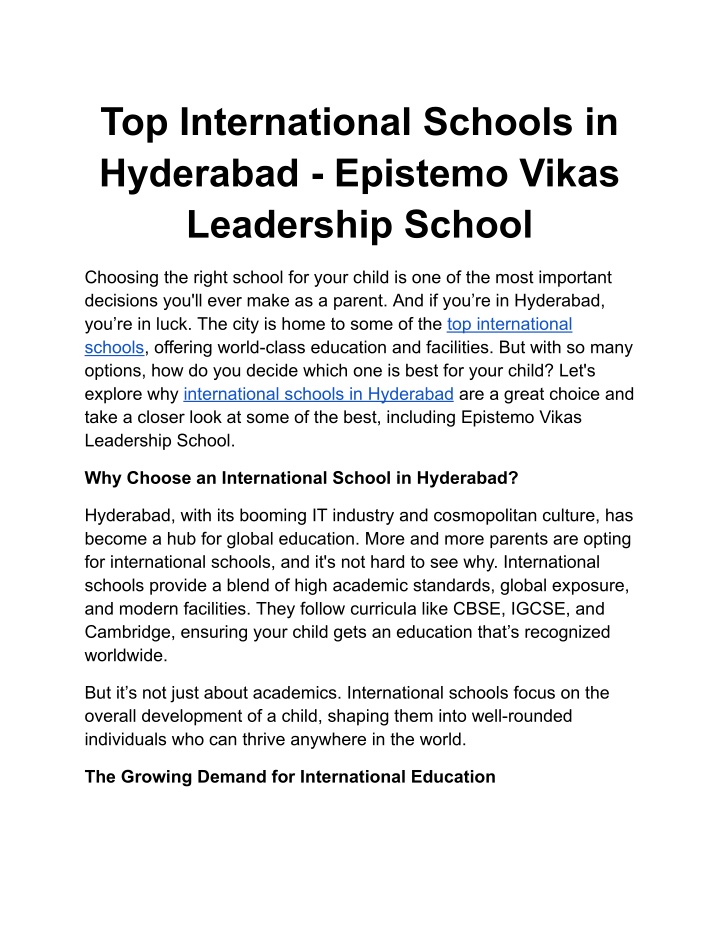 top international schools in hyderabad epistemo