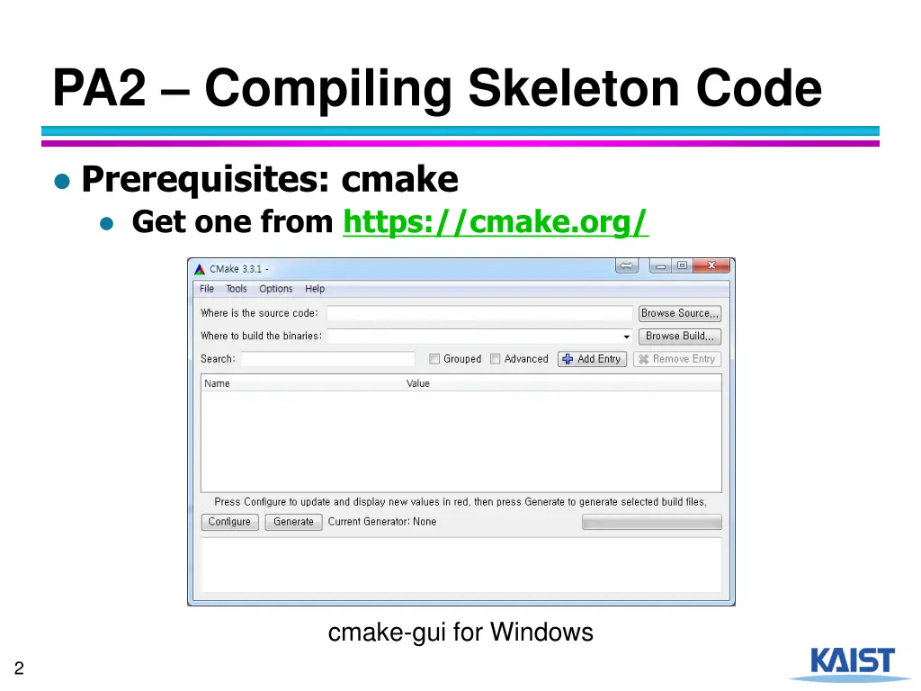 pa2 compiling skeleton code