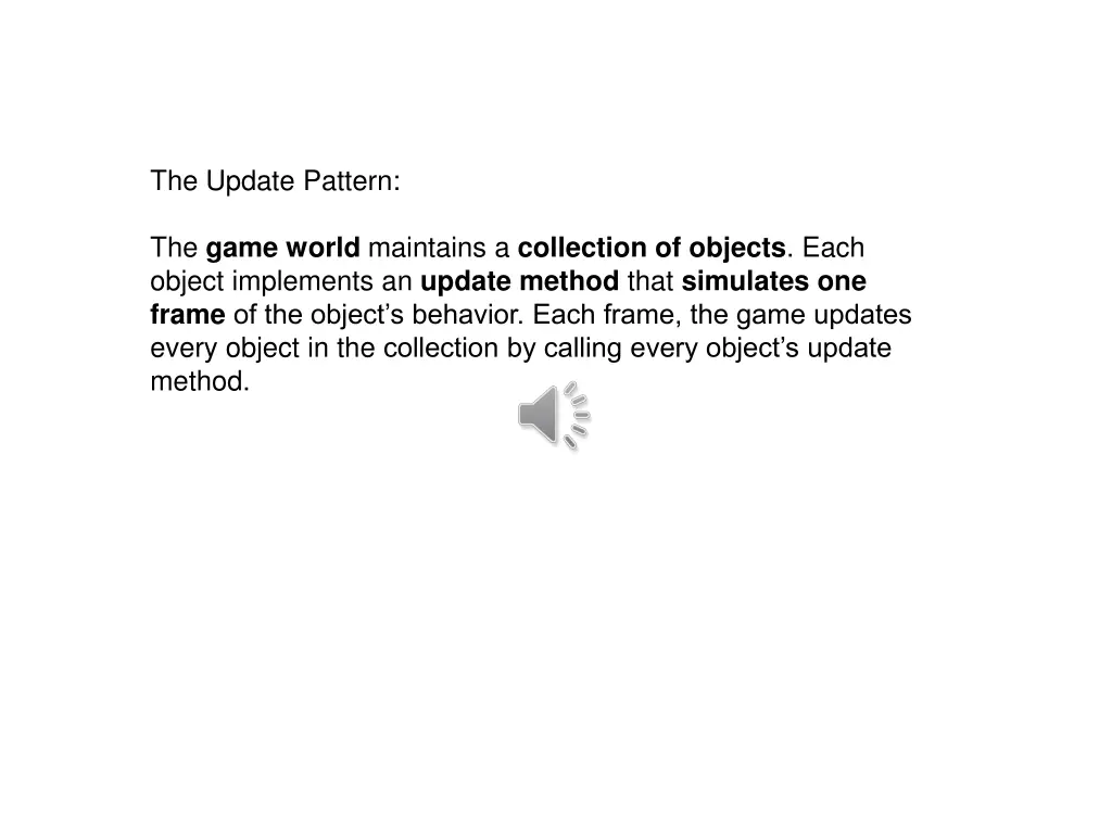 the update pattern