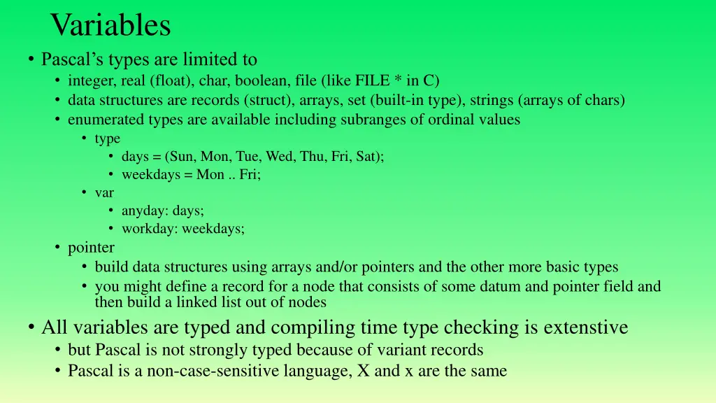 variables pascal s types are limited to integer