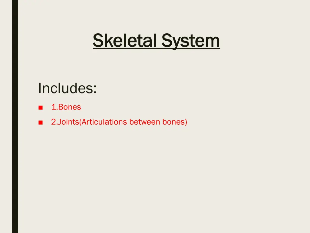 skeletal system skeletal system