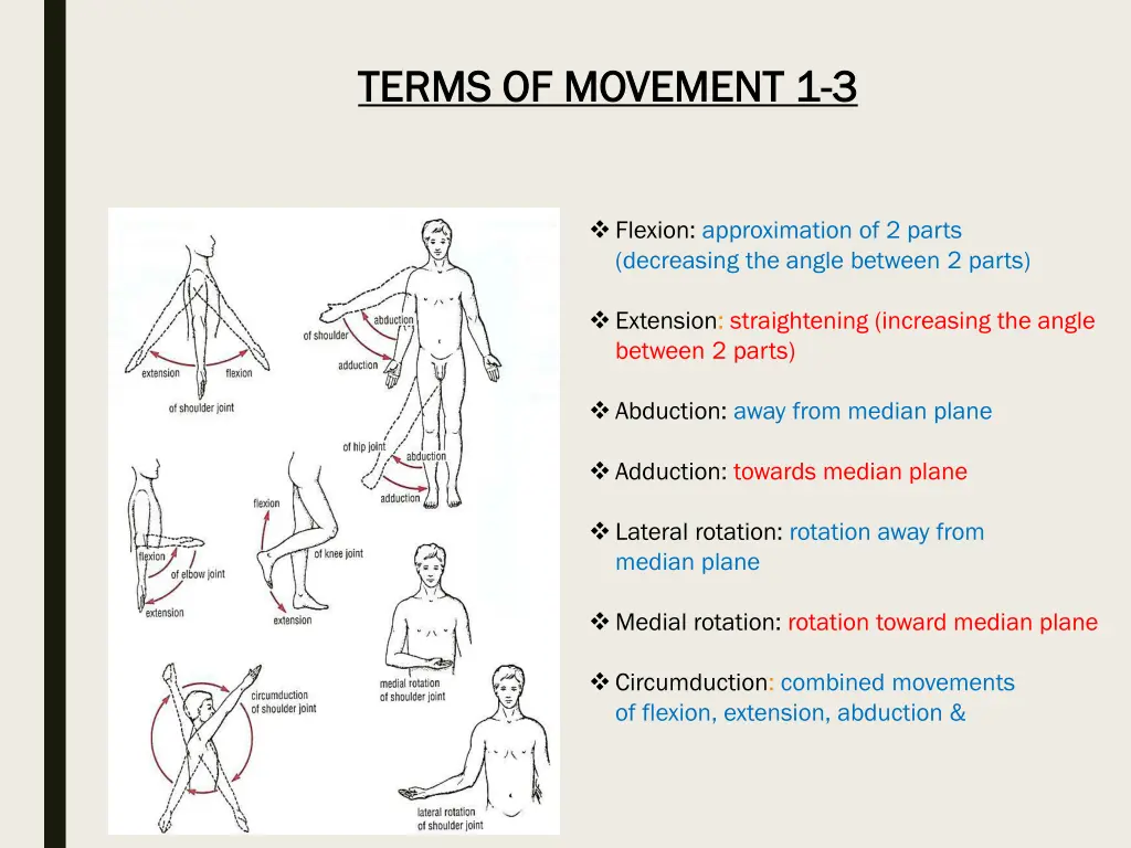 terms of movement terms of movement 1 1 3 3