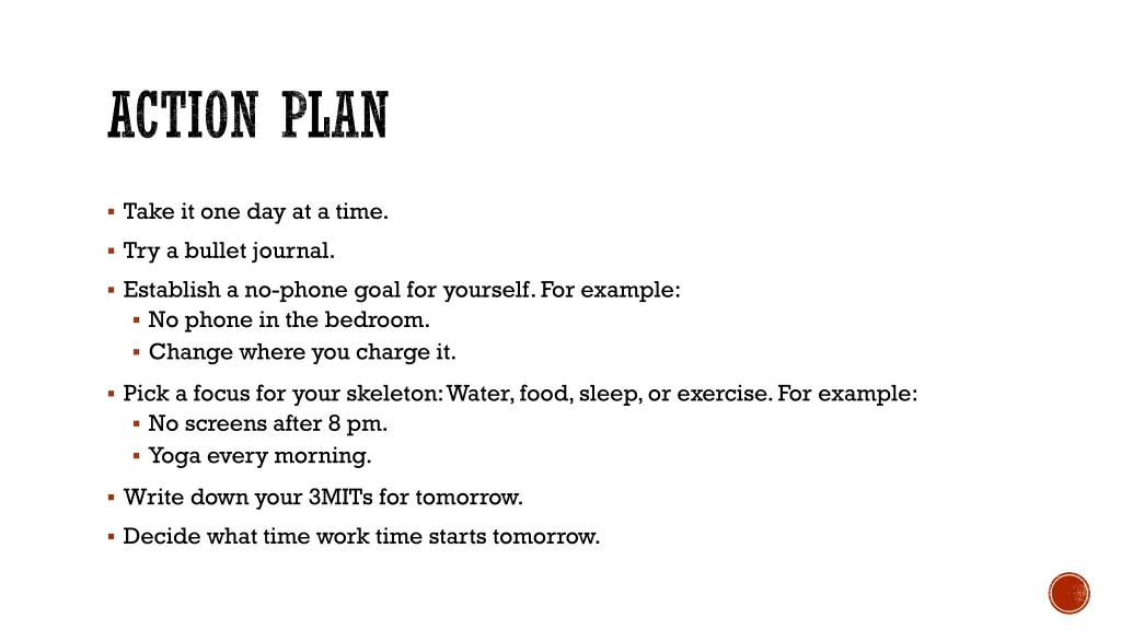 action plan