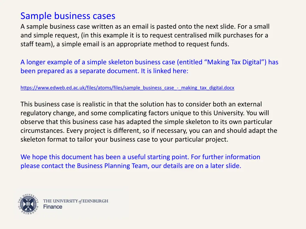 sample business cases a sample business case