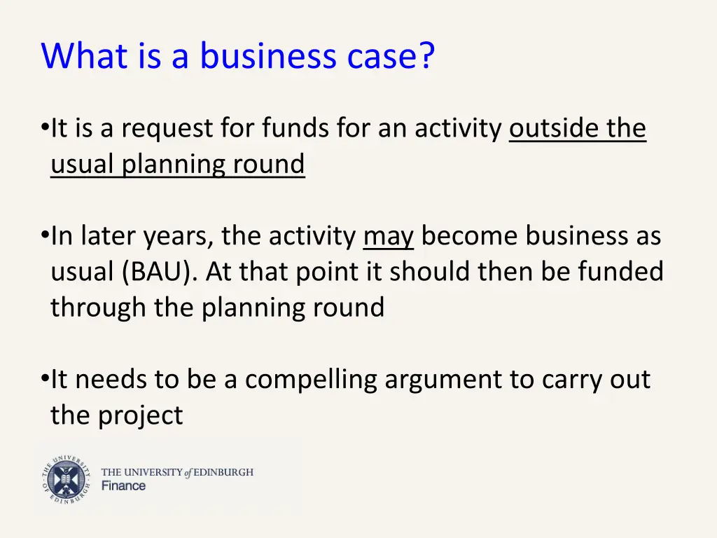 what is a business case