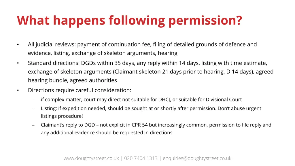 what happens following permission