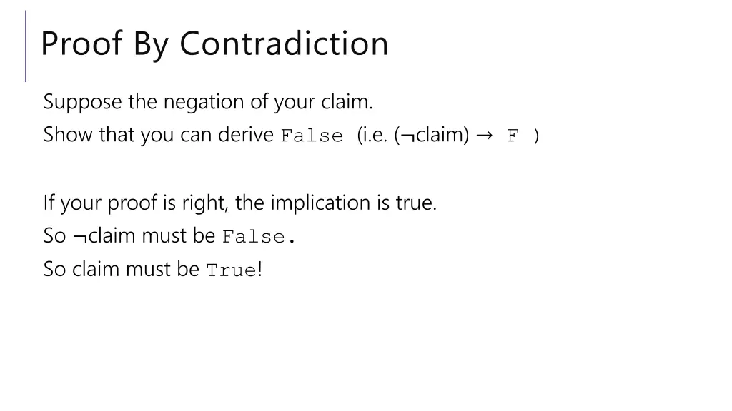 proof by contradiction