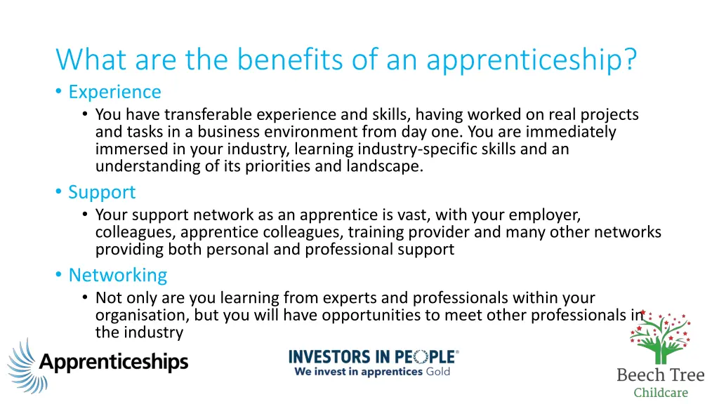 what are the benefits of an apprenticeship 1