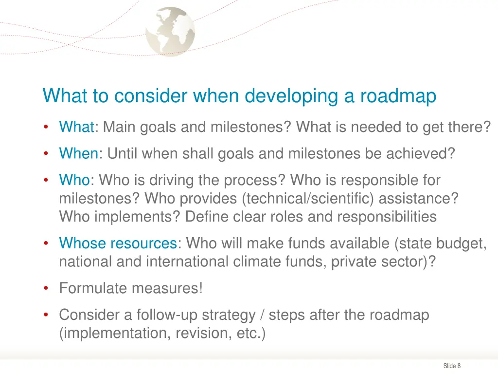 what to consider when developing a roadmap