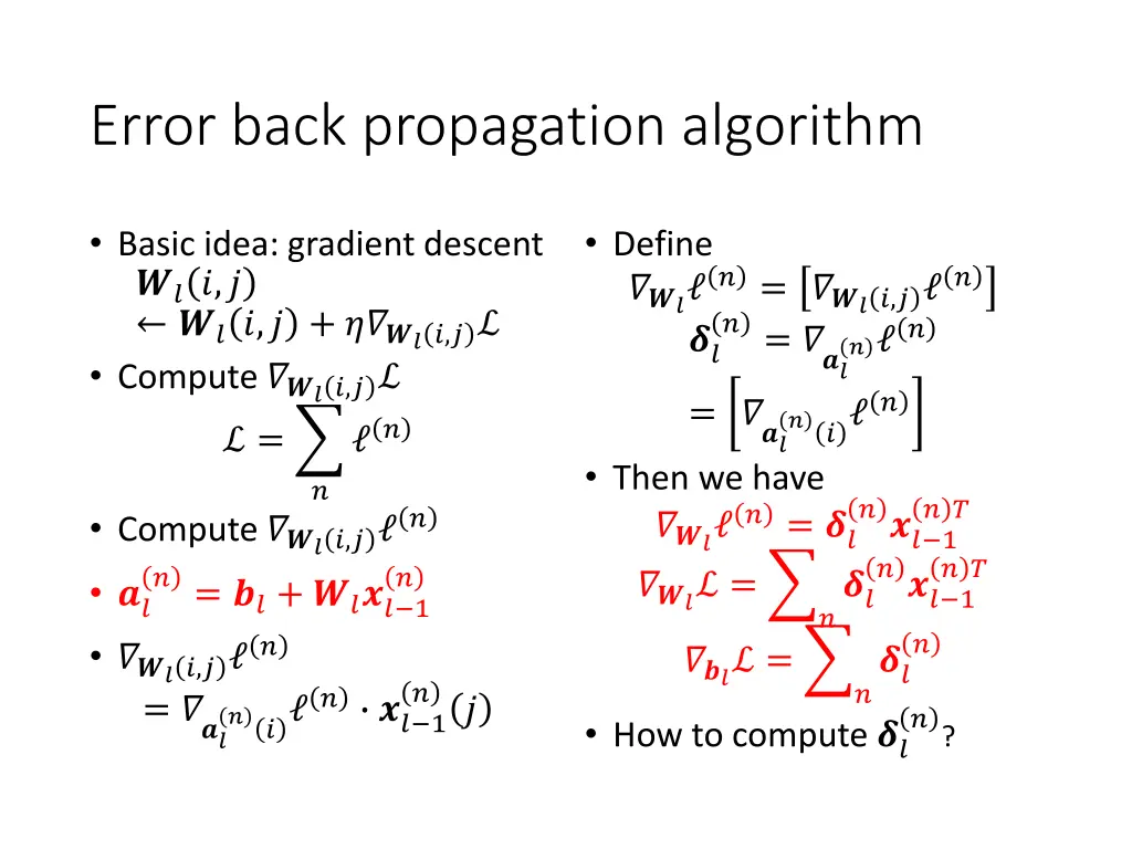 error back propagation algorithm 1