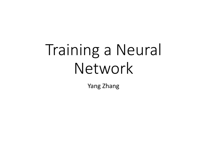 training a neural network