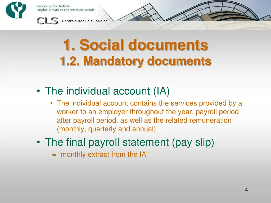 1 social documents 1 2 mandatory documents