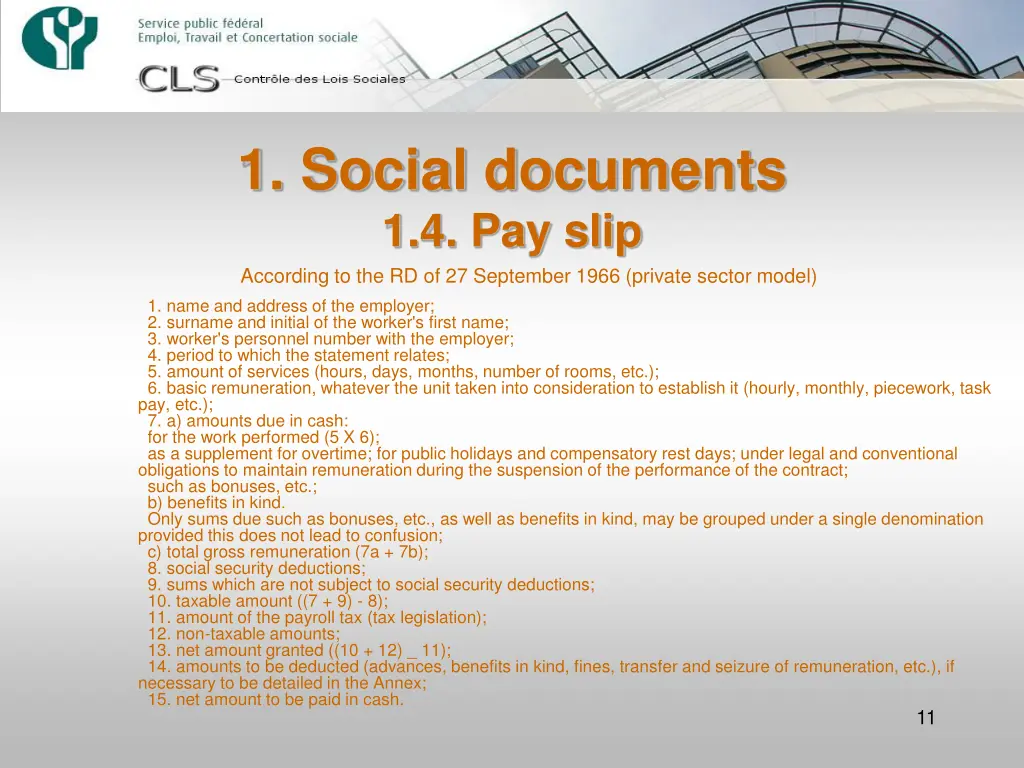 1 social documents 1 4 pay slip according