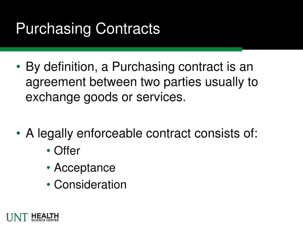 purchasing contracts