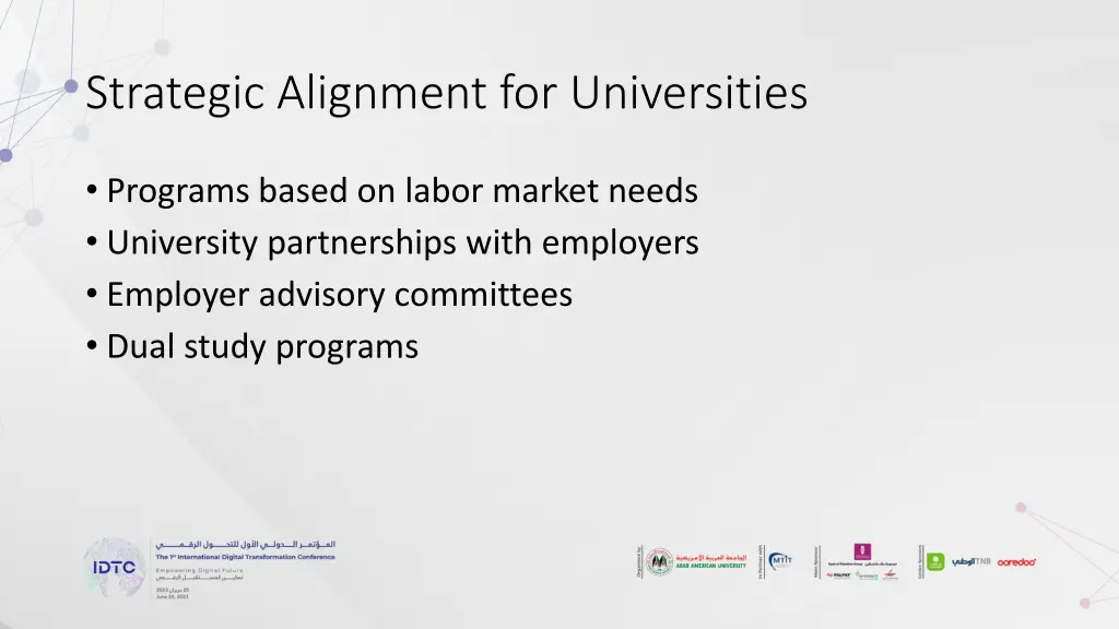 strategic alignment for universities