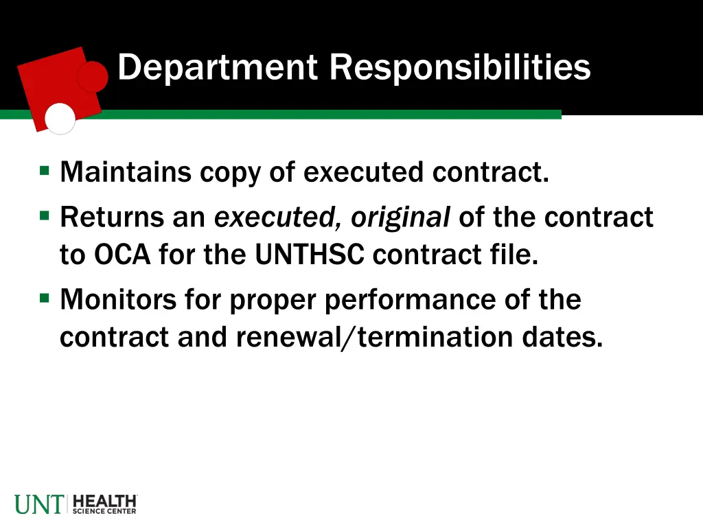 department responsibilities 4