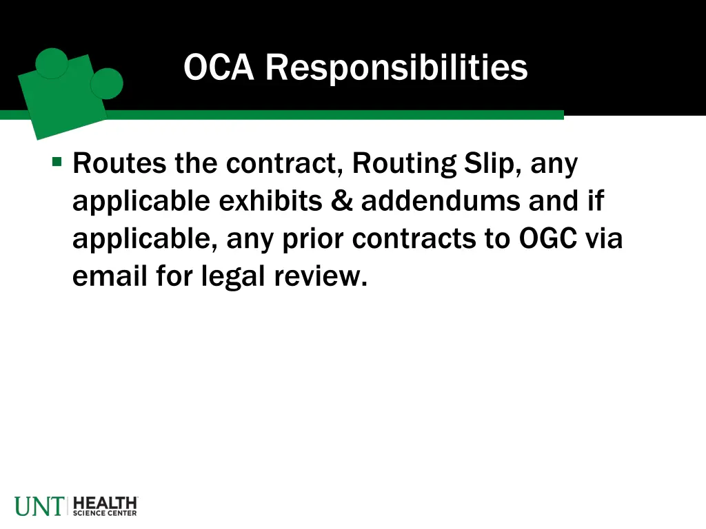 oca responsibilities 1