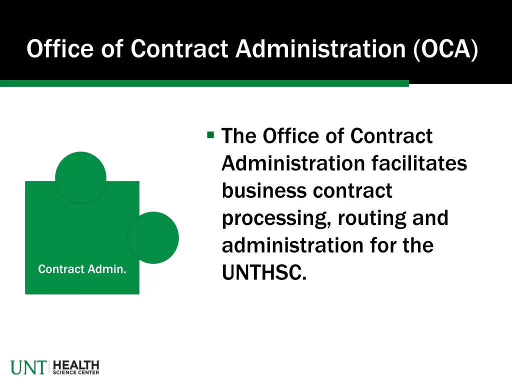 office of contract administration oca