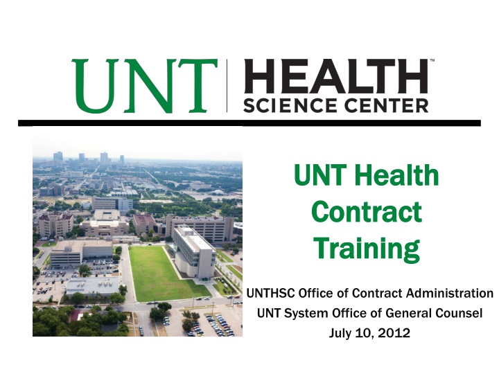 unt health unt health contract contract training