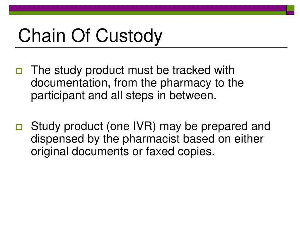 chain of custody