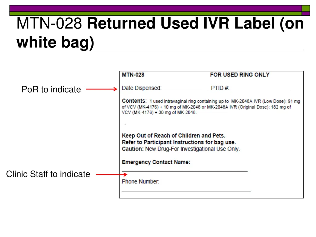 mtn 028 returned used ivr label on white bag