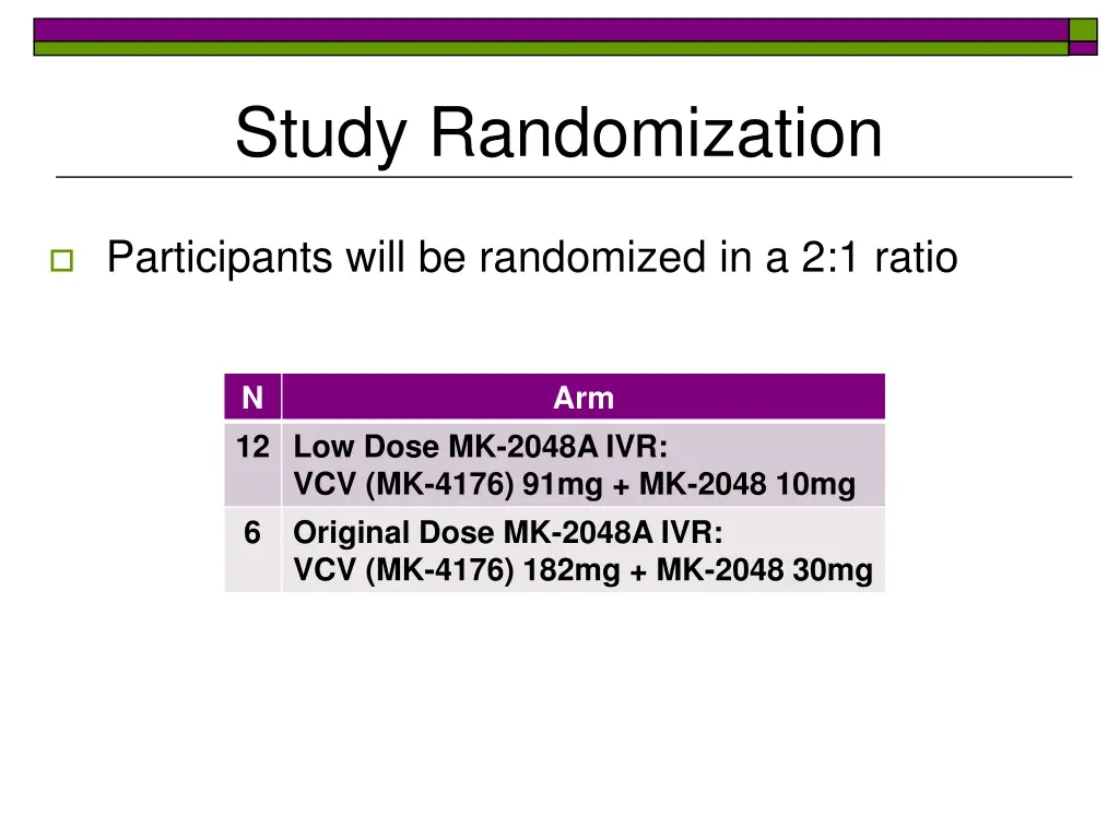 study randomization