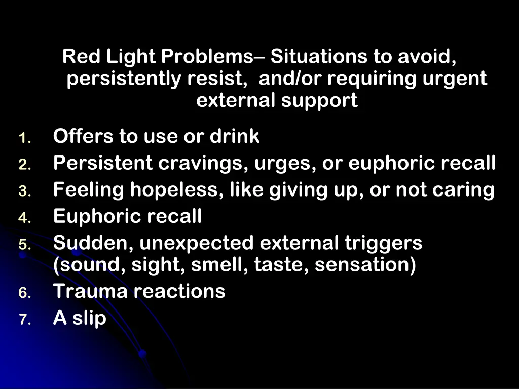 red light problems situations to avoid