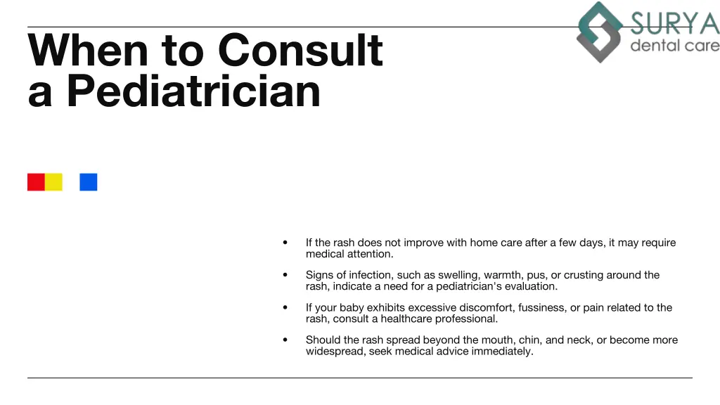 when to consult a pediatrician