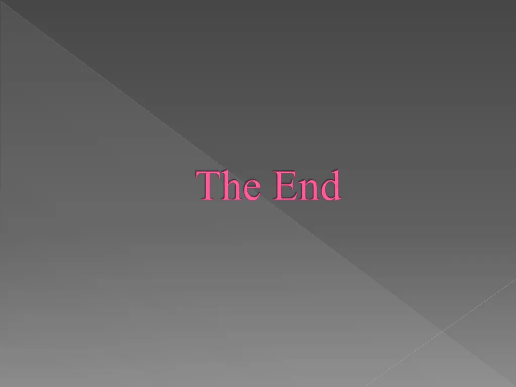 the end