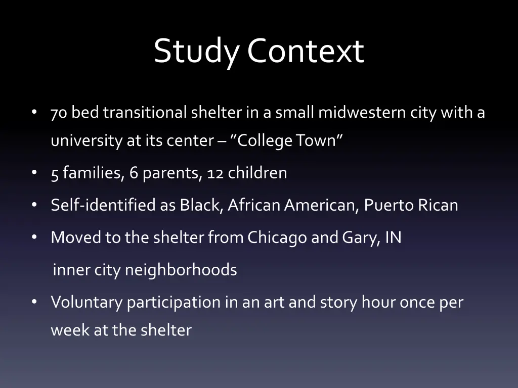 study context