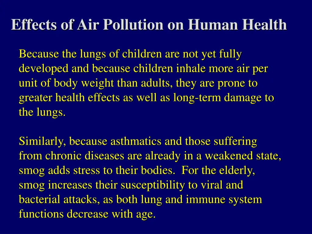 effects of air pollution on human health 1