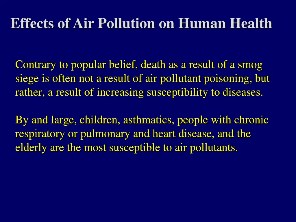 effects of air pollution on human health