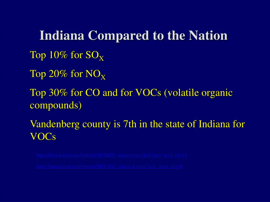 indiana compared to the nation