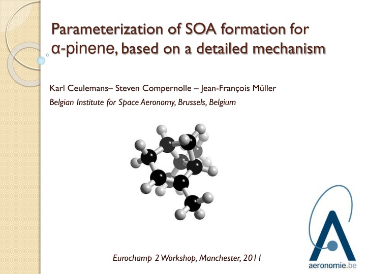 parameterization of soa formation for pinene