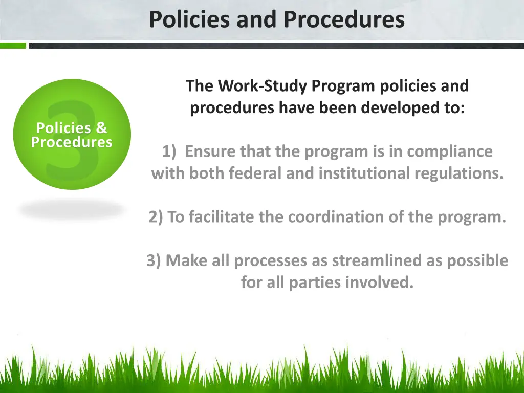 policies and procedures