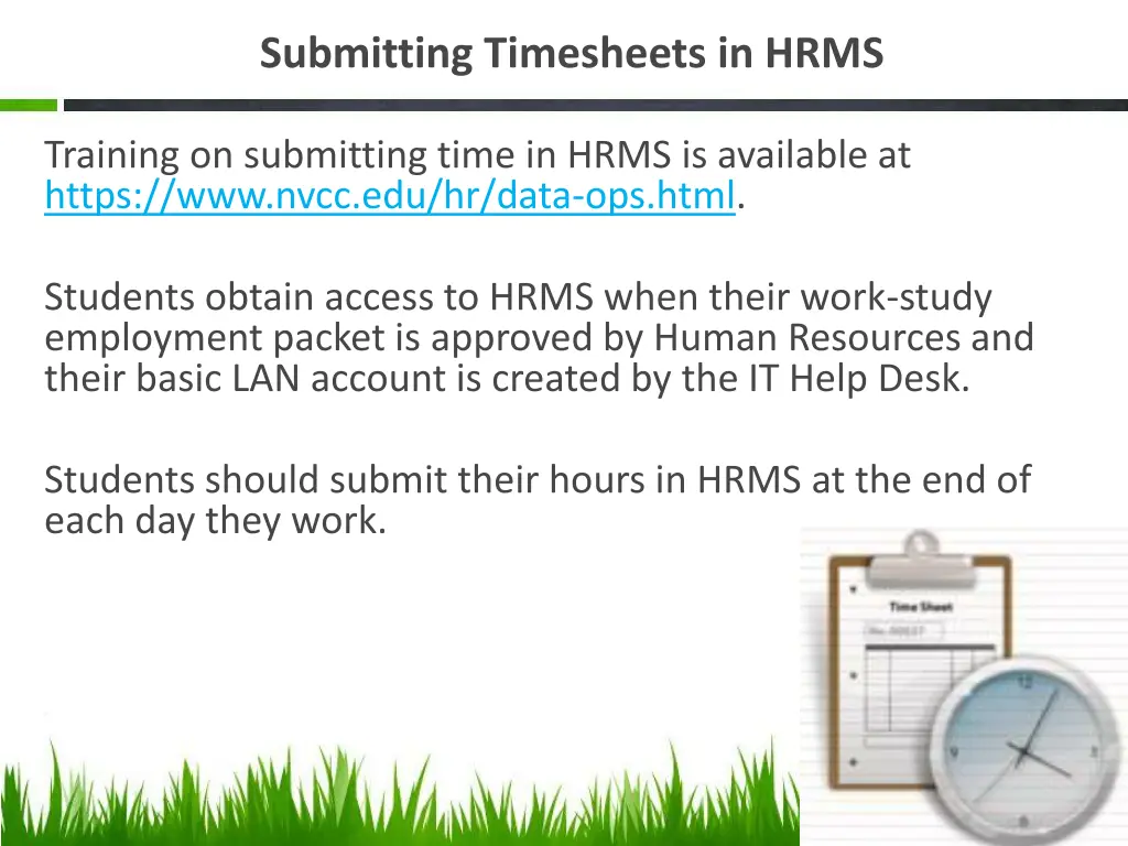 submitting timesheets in hrms