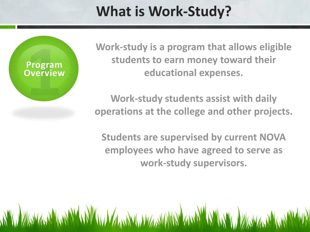 what is work study