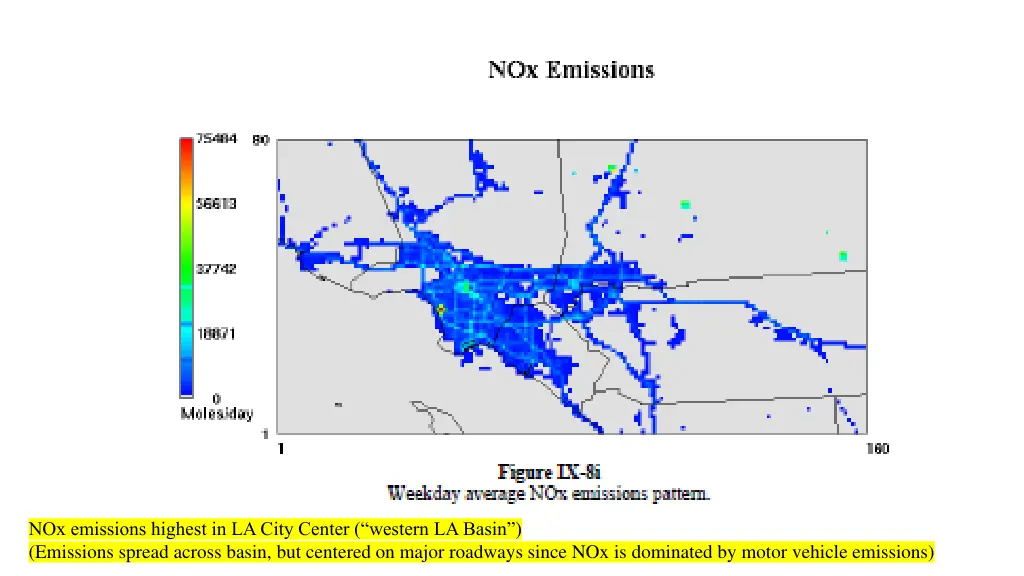 nox emissions highest in la city center western