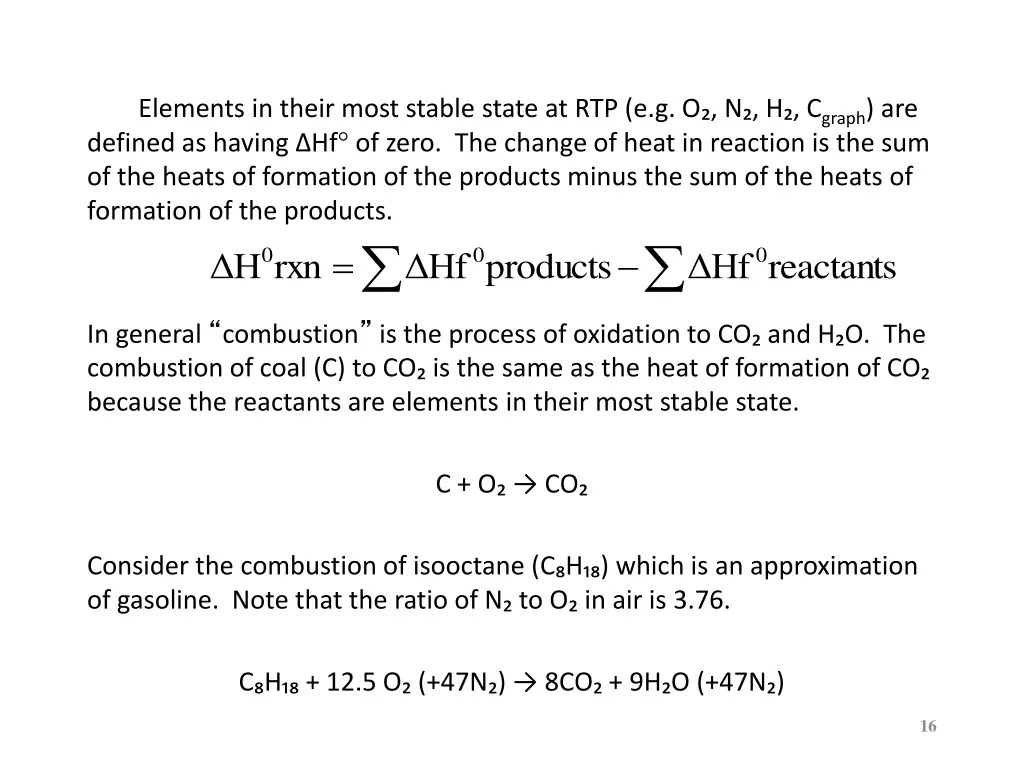 elements in their most stable state